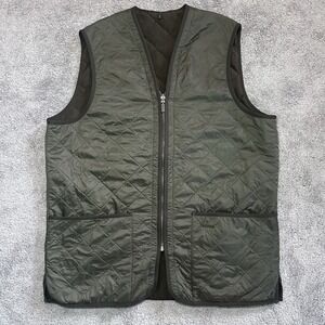 Barbour Polarquilt Zip In Liner Vest Waistcoat Fleece Lined Gilet Mens Large
